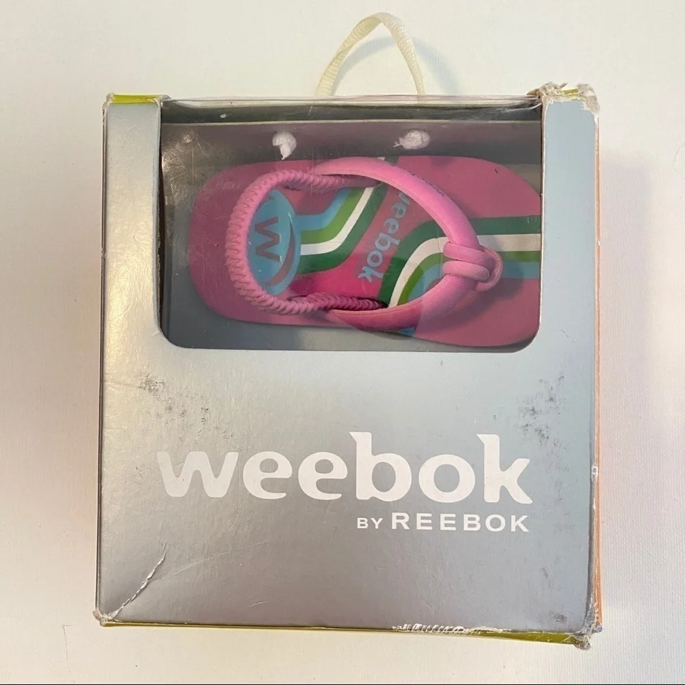 Weebok by Reebok Cute Comfy Baby Girl Flip Flops Lightweight Summer Sandals Pink